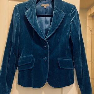 Ann Taylor Teal Velvet Blazer